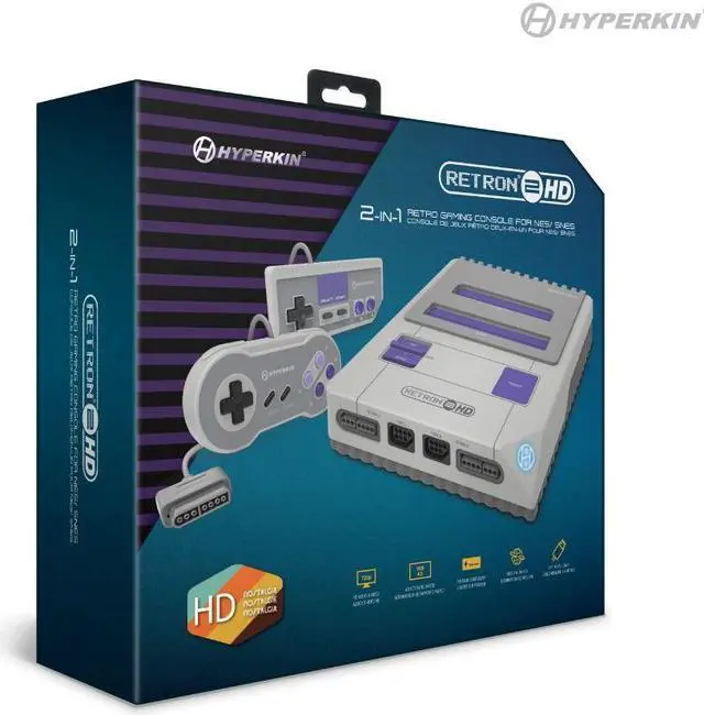 Alt view image 10 of 20 - Hyperkin RetroN 2 HD Gaming Console for Nintendo NES / SNES / Super Famicom - Gray