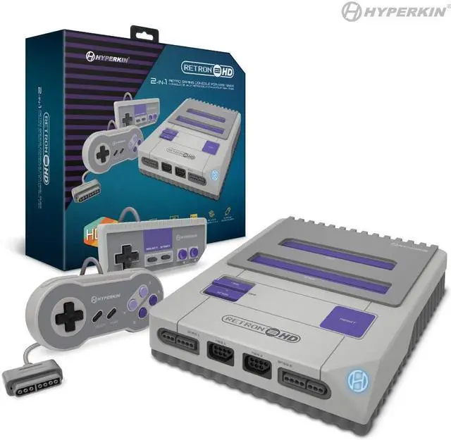 Alt view image 9 of 20 - Hyperkin RetroN 2 HD Gaming Console for Nintendo NES / SNES / Super Famicom - Gray