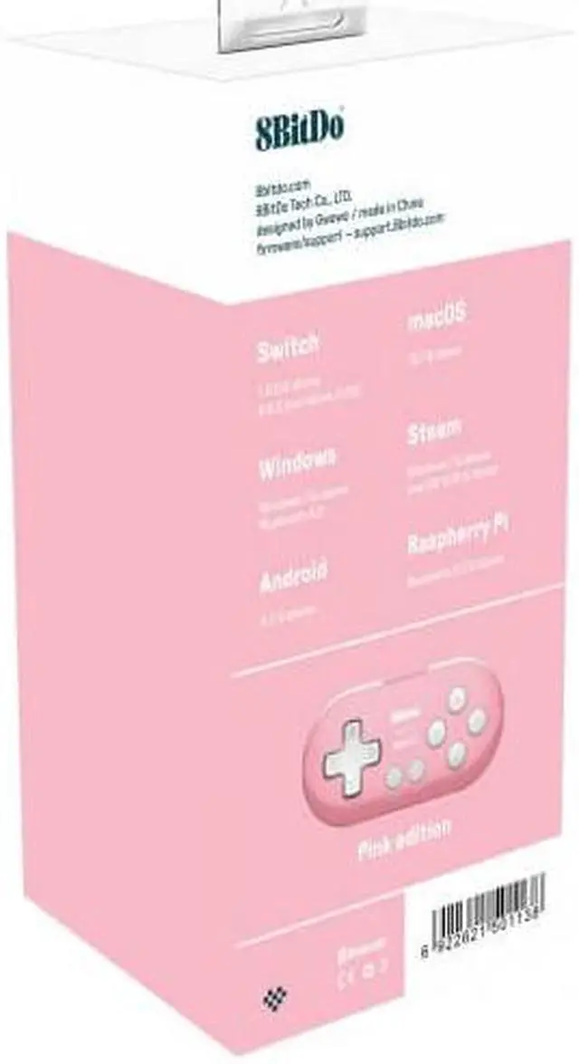 Alt view image 3 of 11 - 8BitDo Zero 2 Controller - Pink