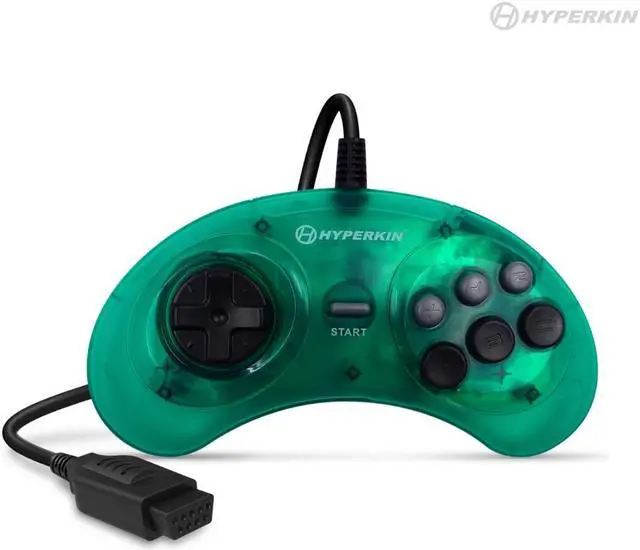 Alt view image 2 of 10 - Hyperkin M07016-MG "GN6" Premium Controller For Genesis® (Mermaid Green)