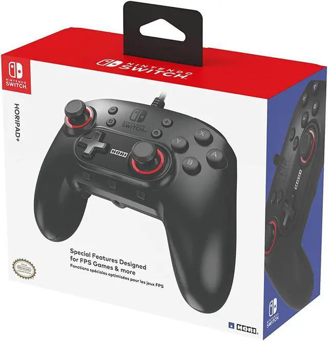 Main image of HORI Nintendo Switch HORIPAD Plus+ Wired Controller - Black