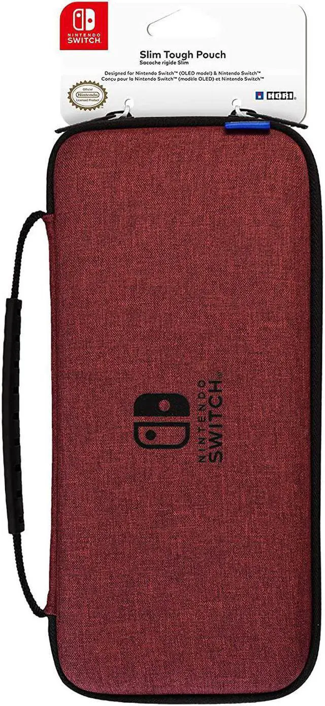 Alt view image 7 of 7 - HORI Nintendo Switch Slim Tough Pouch - Red