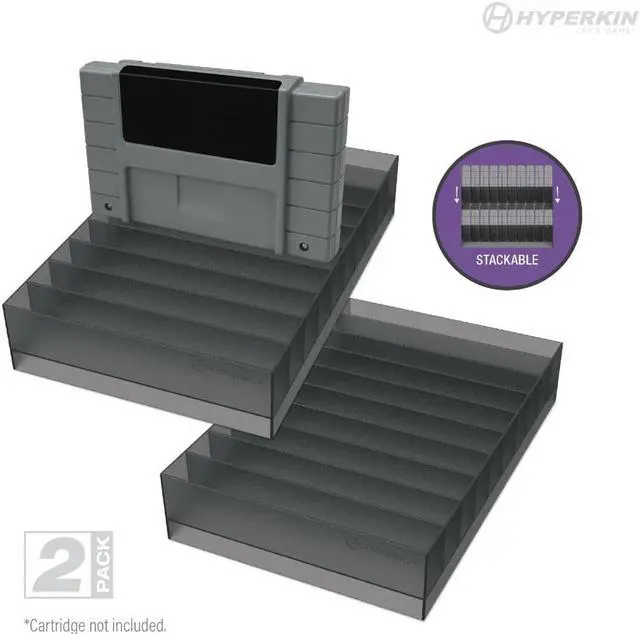 Alt view image 2 of 6 - Hyperkin 10-Cartridge Storage Stand (2 Pack) For SNES®