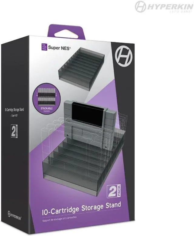 Alt view image 6 of 6 - Hyperkin 10-Cartridge Storage Stand (2 Pack) For SNES®
