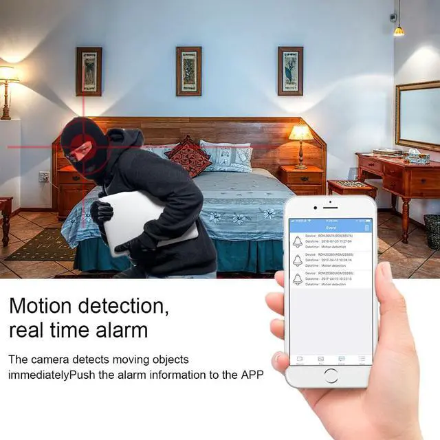 Alt view image 4 of 7 - Spy Camera Hidden Camera Nanny Cam, Mini Camera 4K DIY Ultra HD with Wireless WiFi Camera, Portable Home Security Indoor Outdoor Secret Pinhole Small Camera