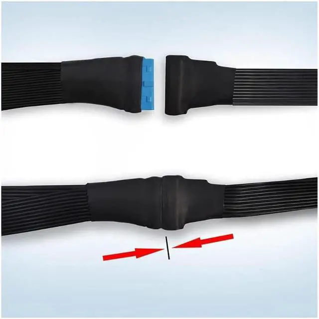 Alt view image 4 of 6 - USB 3.0 Header Extension Cable 19/20 Pin 1 to 2 Y Splitter Internal Extension Adapter DIY(5.9 inch)