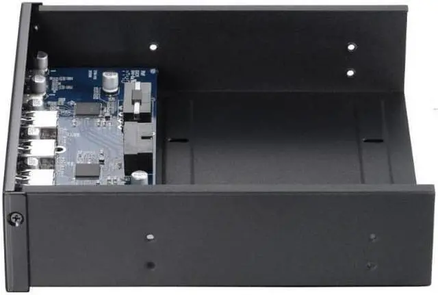 Alt view image 4 of 5 - 5.25" Front Bay USB HUB 2-Port USB 3.1 & 4-Port USB 3.0 High Speed 5Gbps USB Hub Front Panel Computer Case Optical Drive Bay Converter Hub