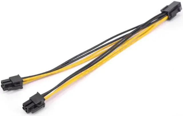 Alt view image 2 of 6 - 4Pin CPU Power supply Extension Cord Cable 18 AWG Y Splitter ATX 12V P4 Power Port Female 1 to 2 Female Connector Cable 20cm