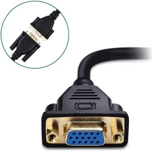 Alt view image 6 of 6 - VGA Extension Cable (VGA Cable Male to Female) - 10 Feet
