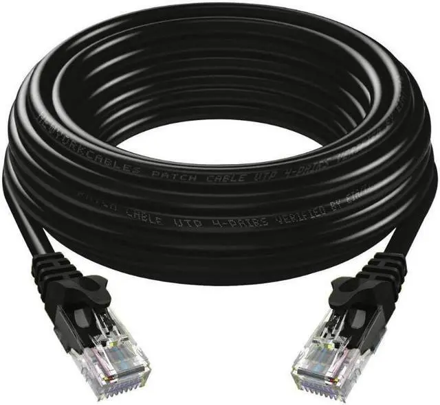 Alt view image 4 of 6 - Cat6 Ethernet Cable - 10 ft - Black - Patch Cable - 10 Pack - Network Cable - Ethernet Cord - Cat 6 Cable - Black- 10ft Pack Of 10 Bare Copper