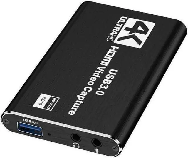 Alt view image 2 of 4 - 4K HDMI Video Capture Card USB3.0 1080p 60Hz Capture Card Screen Dongle Game Streaming Live Broadcasts Video Recording With Video HDMI Loop Out Audio Microphone Input For Linux Mac OS Windows