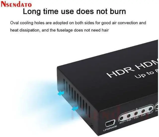 Alt view image 2 of 4 - 2.1 8K 60Hz Matrix 4K 120Hz HDR True Matrix 4x2 Switch Splitter 4X2 Swicther With Romote controler For for HDTV PS4 Monitor