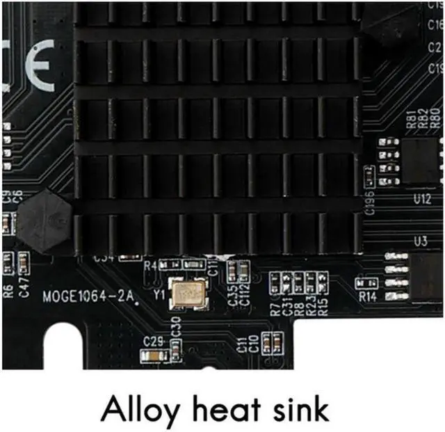 Alt view image 6 of 6 - PCIE SATA Expansion Card PCIE 1X to 16-Port SATA3.0 6Gbps SATA III Multi-Port Hard Disk Adapter Riser Card