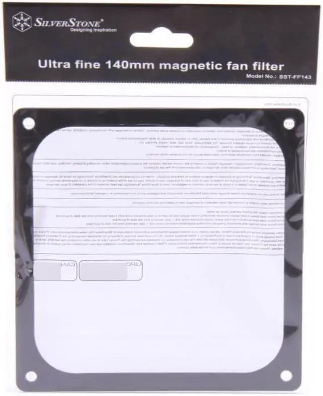 Alt view image 4 of 4 - Silverstone FF143B 140mm Ultra Fine Fan Filter with Magnet (Black)