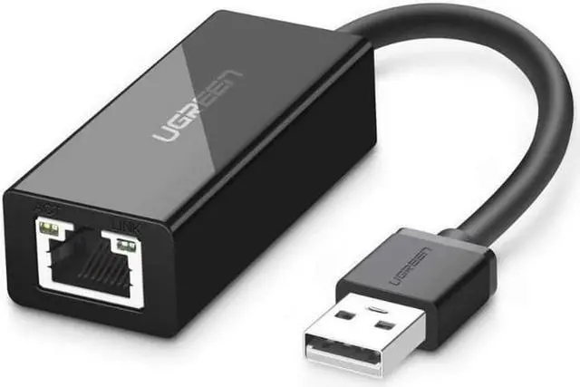 Main image of UGREEN Ethernet Adapter USB 2.0 to 10/100 Network RJ45 Lan Wired Adapter for Nintendo Switch, Wii, Wii U, Macbook, Chromebook, Windows 10, 8.1, Mac OS, Surface Pro, Linux ASIX AX88772 Chipset (Black)