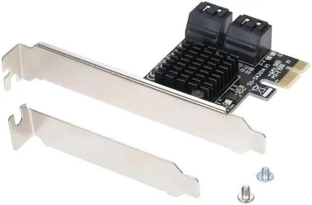 Alt view image 2 of 7 - PCIE to SATA Card PCI-E Adapter PCI Express to SATA3.0 Expansion Card 4Port SATA III 6G for SSD HDD