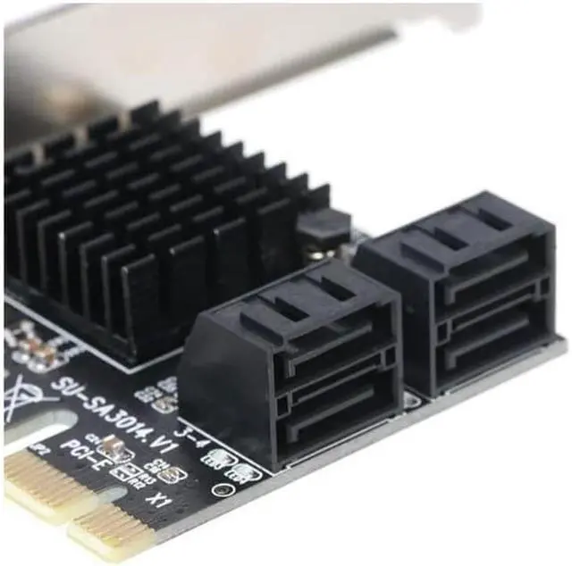 Alt view image 6 of 7 - PCIE to SATA Card PCI-E Adapter PCI Express to SATA3.0 Expansion Card 4Port SATA III 6G for SSD HDD
