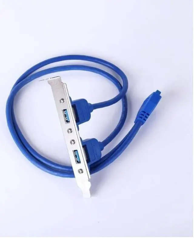 Main image of 1Pc Full Size Bracket Motherboard 20pin To USB 3.0 Female Back Panel Header Connector Cable Adapter with PCI Slot Plate