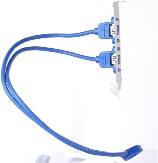 Alt view image 3 of 3 - 1Pc Full Size Bracket Motherboard 20pin To USB 3.0 Female Back Panel Header Connector Cable Adapter with PCI Slot Plate