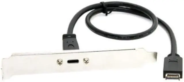 Main image of FVH USB 3.1 Front Panel Header to USB-C Type-C Female Extension Cable 40cm with Panel Mount Screw UC-037