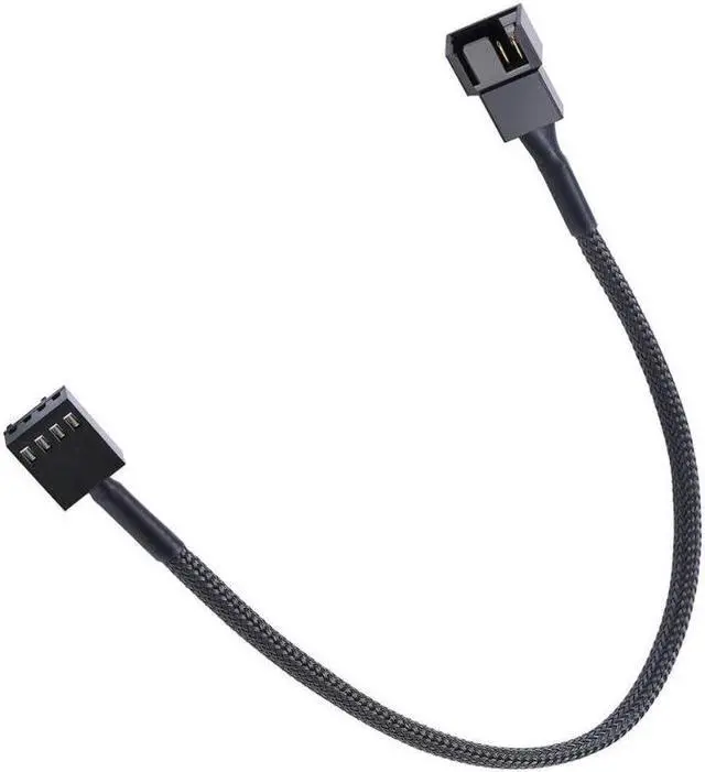 Alt view image 2 of 6 - (10 Pack) 4-Pin PWM Fan Splitter Cable, 10.5"Sleeved Braided Adapter Computer PC Fan Power Extension Cable Converterfor Computer ATX Case 4 Pin 3 Pin Cooling Fan Cable