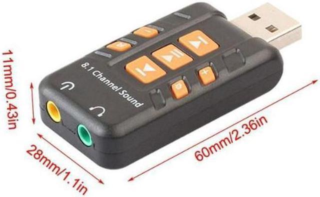 Alt view image 3 of 4 - USB Sound Card 8.1 Channel Virtual Audio Adapter AmplifierShell White Black Sound Cards for PC Computer