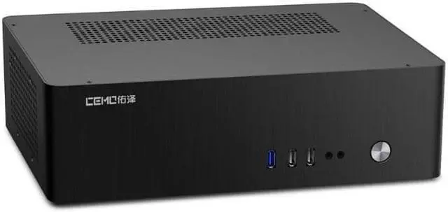Main image of CEMO 9001 Aluminum Alloy Horizontal Type ITX Computer Case HTPC Case Support 1U Flex Power Supply Black - OEM