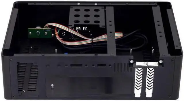 Alt view image 5 of 5 - CEMO 9001 Aluminum Alloy Horizontal Type ITX Computer Case HTPC Case Support 1U Flex Power Supply Black - OEM