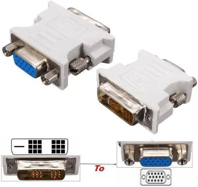 Alt view image 2 of 4 - 1pc DVI-D To VGA Adapter DVI-D 18+1Pin Dual Link Male to VGA 15 Pin Female Plug Adapter For PC Laptop