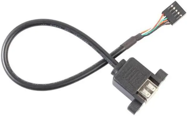 Main image of 9 Pin Motherboard Header to 2 Ports USB 2.0 Female Cable Adapter 30cm Extension Cables Computer Connectors for PC
