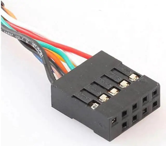 Alt view image 4 of 4 - 9 Pin Motherboard Header to 2 Ports USB 2.0 Female Cable Adapter 30cm Extension Cables Computer Connectors for PC
