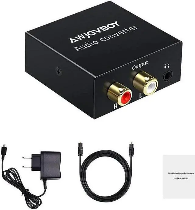 Alt view image 5 of 5 - Pro-trade Digital-Analog Audio Converter DAC Digital SPDIF Optical to Analog L/R RCA Converter Toslink Fiber to 3.5mm Jack Adapter for HD DVD PS3 PS4 PS5 Amp Apple TV Home Theater