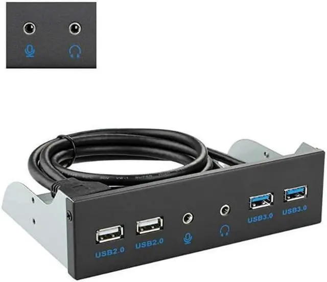 Main image of USB 31 Front Panel hub Optical Drive 525inch Panel Computer Expansion Board with KeyA7 Ports Support TypeC USB 30 USB 20 Microphone Input and Audio Output Port for Computer case