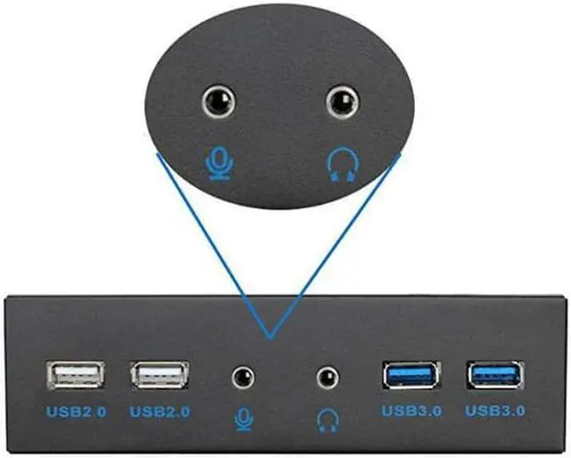 Alt view image 3 of 7 - USB 31 Front Panel hub Optical Drive 525inch Panel Computer Expansion Board with KeyA7 Ports Support TypeC USB 30 USB 20 Microphone Input and Audio Output Port for Computer case