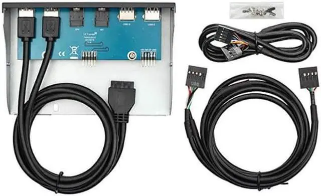 Alt view image 7 of 7 - USB 31 Front Panel hub Optical Drive 525inch Panel Computer Expansion Board with KeyA7 Ports Support TypeC USB 30 USB 20 Microphone Input and Audio Output Port for Computer case
