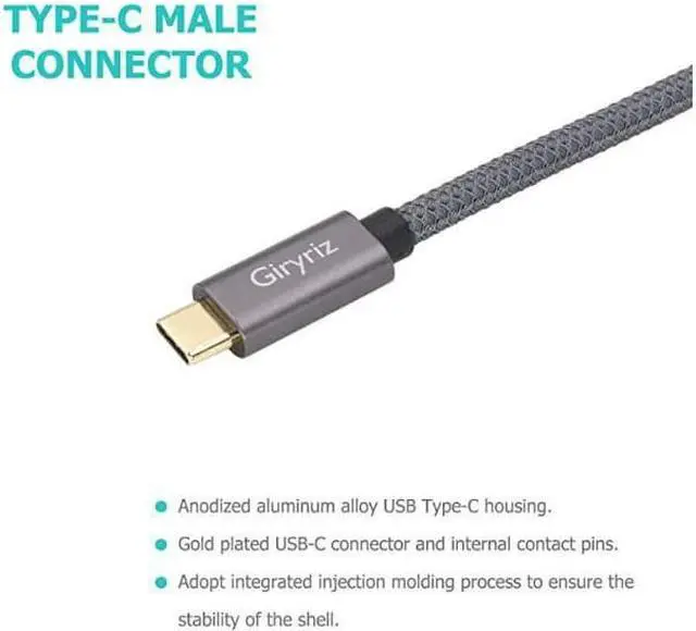 Alt view image 4 of 7 - USBC Male to USB31 Gen2 Female Adapter Cable TypeC OTG Cable Speed Up to 10Gbps Black
