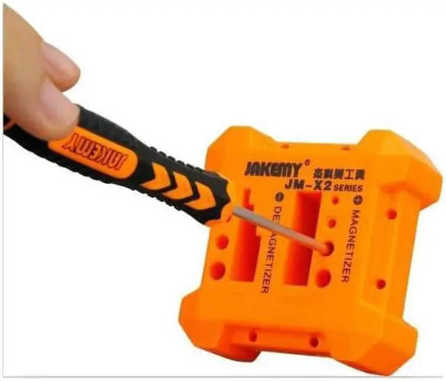 Alt view image 2 of 3 - Mini 2 in 1 Magnetizer Demagnetizer Screwdriver For Steel Screwdriver Blades Tweezers Hand Tools Magnetizing Device JM-X2