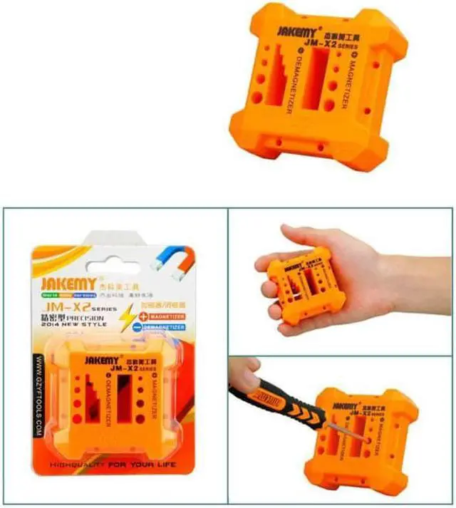 Alt view image 3 of 3 - Mini 2 in 1 Magnetizer Demagnetizer Screwdriver For Steel Screwdriver Blades Tweezers Hand Tools Magnetizing Device JM-X2