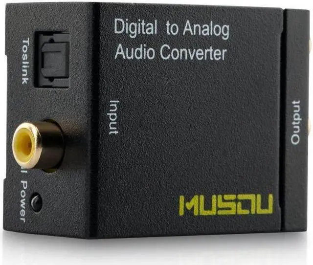 Alt view image 3 of 5 - Musou Digital Optical Coax to Analog RCA Audio Converter Adapter with Fiber Cable