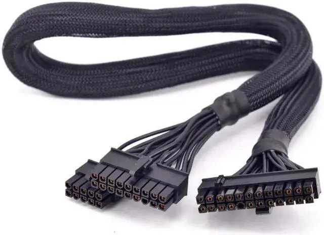 Alt view image 3 of 3 - 18+10Pin to 20+4 Pin Sleeved ATX Power Supply Cable for Seasonic SS-660XP2 SS-760XP2 SS-860XP2 PSU Modular