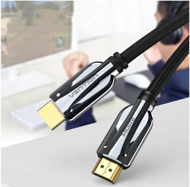 Alt view image 2 of 3 - HDMI 2.1 4K 8K 120Hz 3D High Speed 48Gbps Audio Video Data Cable Adapter for TV PS4 Splitter Switch Box Extender 1.5M