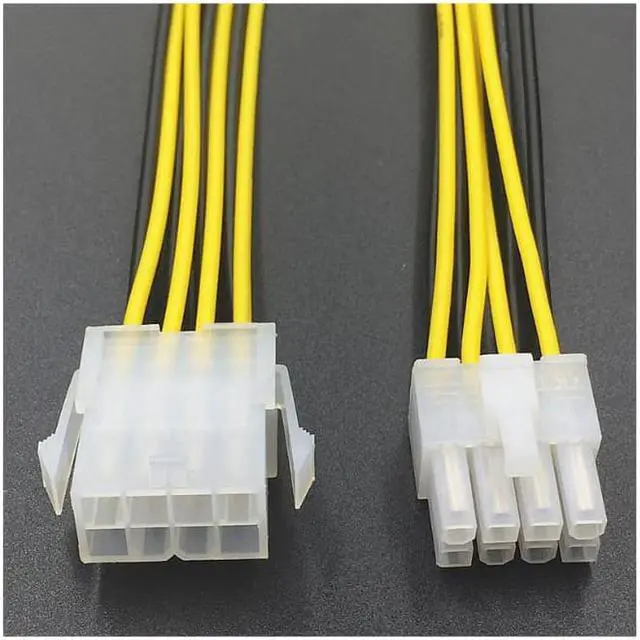 Alt view image 2 of 2 - 8 pin ATX 12V CPU EPS P4 Power Extension Cable 8pin 18cm Extend Cable Wire 18AWG Power Supply for Bitcoin Miner Mining Machine