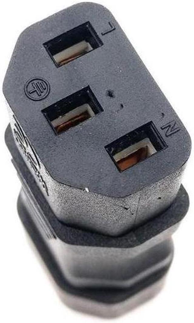 Alt view image 5 of 6 - IEC 320 C14 to C13 straight power adapter IEC 320 3pin male to female extension adapter C13 to C14