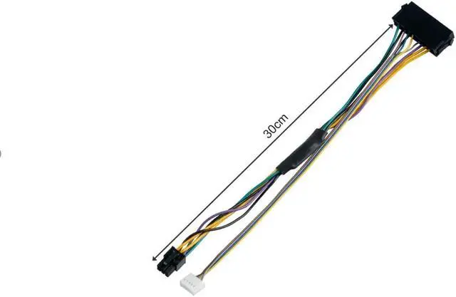Alt view image 2 of 6 - ATX Main 24 Pin Female to 6 Pin Male 6 Pin PCI-E PSU Power Adapter Supply Cable Connector for HP Elite 8100 8200 8300 800G1 18AWG 30CM