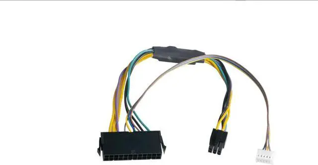 Alt view image 5 of 6 - ATX Main 24 Pin Female to 6 Pin Male 6 Pin PCI-E PSU Power Adapter Supply Cable Connector for HP Elite 8100 8200 8300 800G1 18AWG 30CM