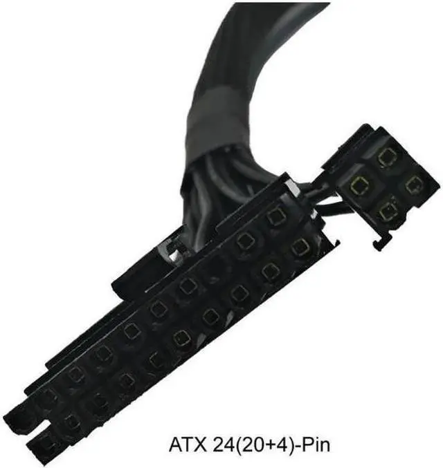 Alt view image 2 of 5 - AYA 24" (24-INCH) ATX 24(20+4)-Pin to 18-Pin + 10-Pin Extension Modular PSU for Seasonic M12II Evo Series 520, 620, 650, 750, 850