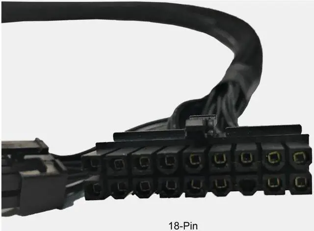 Alt view image 3 of 5 - AYA 24" (24-INCH) ATX 24(20+4)-Pin to 18-Pin + 10-Pin Extension Modular PSU for Seasonic M12II Evo Series 520, 620, 650, 750, 850