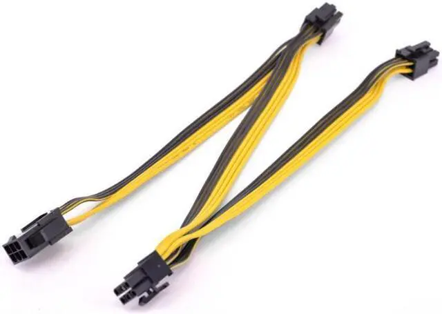 Alt view image 3 of 4 - PCI express GPU 6pin Port Multiplier PCIe Graphics card 6 Pin 1 to 3 ways Power supply Extension Cable Female to Male 18AWG