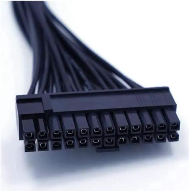 Alt view image 5 of 6 - ATX 24 Pin Motherboard Power Extension Cable 12.6 Inches / 32cm Internal PC PSU ATX 24 Pin Male to 24 Pin Female Extension Power Cable