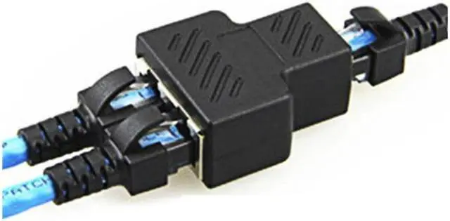 Alt view image 3 of 7 - Ethernet Splitter RJ45 Splitter Adapter 1 to 2 Ways Dual Female Port CAT5 /6/ 7 LAN Ethernet Cable